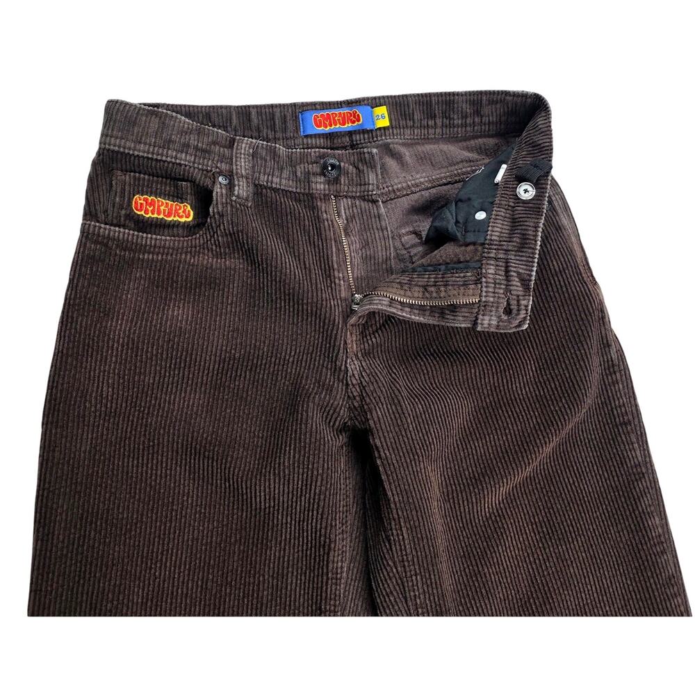 Empyre Brown Corduroy Pants Size 26 Wide Leg Skater Streetwear Y2K - Picture 3 of 8